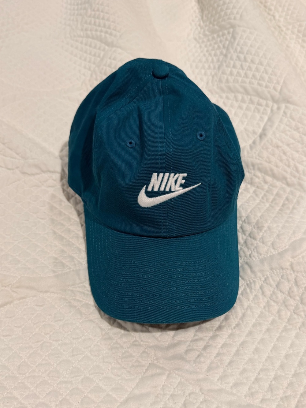 Nike Teal Baseball Cap with White Swoosh Size S/M